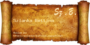 Szlanka Bettina névjegykártya