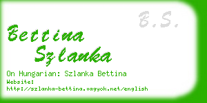 bettina szlanka business card